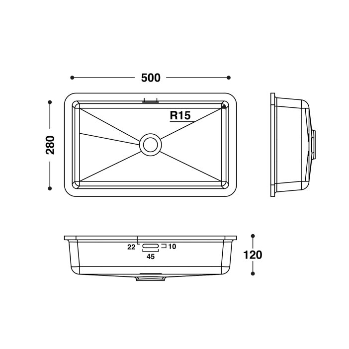 HI-MACS® CB502 Basin