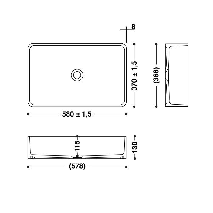 HI-MACS® CB540R Basin