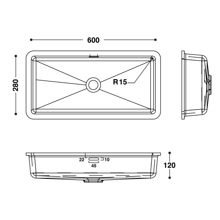 HI-MACS® CB602 Basin