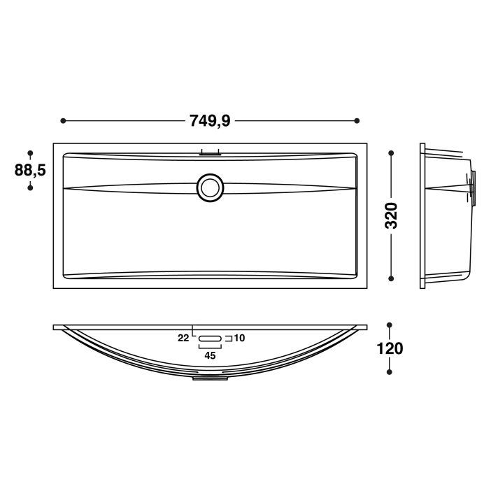 HI-MACS® CB753 Basin