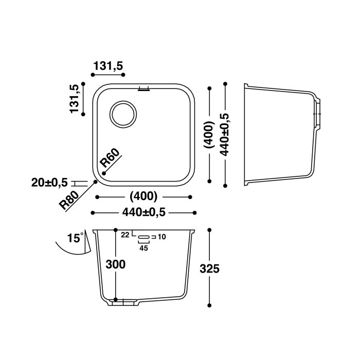 HI-MACS® CS400S Sink