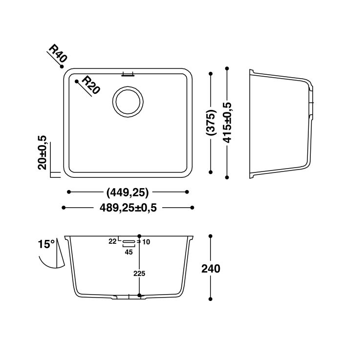 HI-MACS® CS449RL Sink