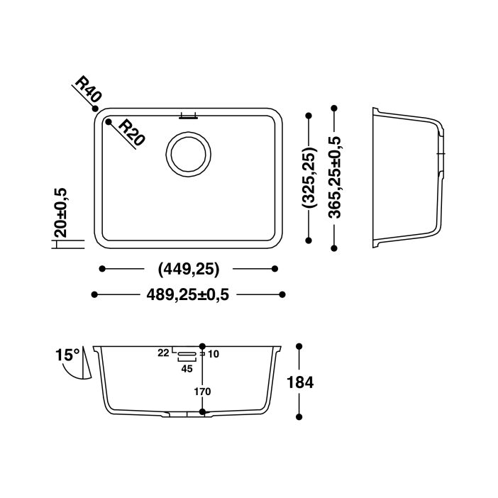 HI-MACS® CS449RS Sink