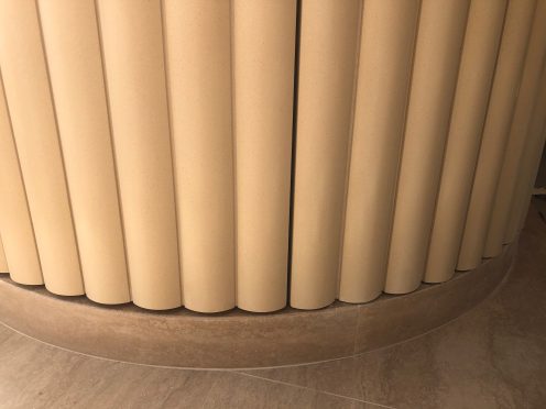 Krion™ FLUTED SHOWER DOOR DETAIL