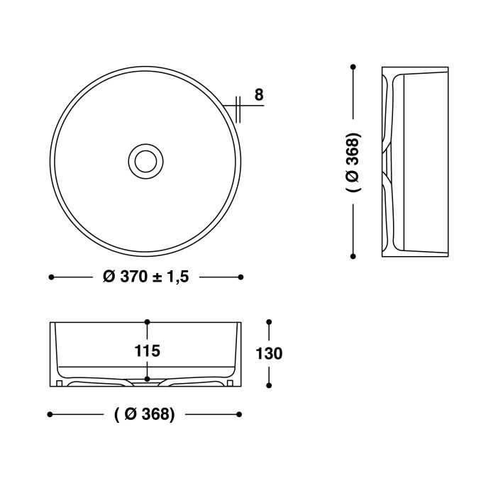 HI-MACS® CB330C Basin