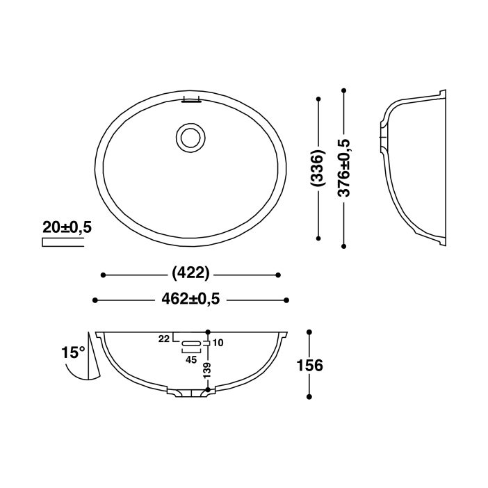 HI-MACS® CB422 Basin