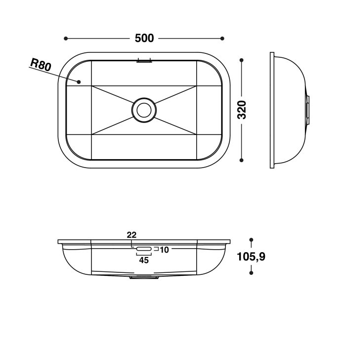 HI-MACS® CB503 Basin