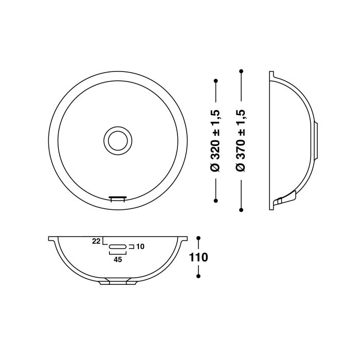 HI-MACS® CB320 Basin