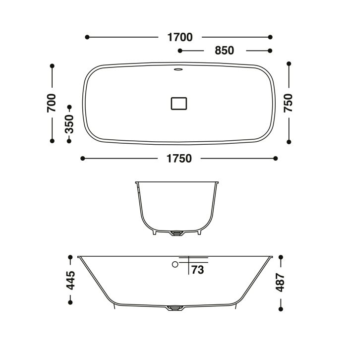 HI-MACS® CBT-170-70 BATH