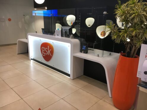 Corian® THERMOFORMED RECEPTION DESK