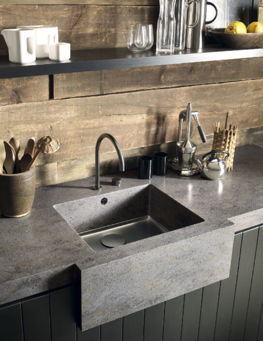 Corian® LAVA ROCK KITCHEN SINK WITH DEEP FASCIA