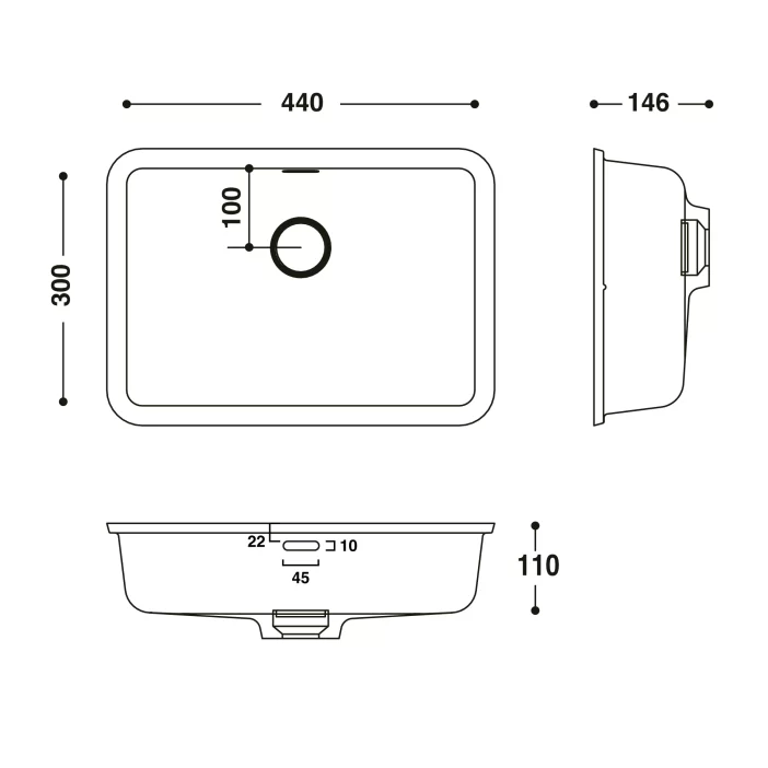 HI-MACS® CB4430 Basin