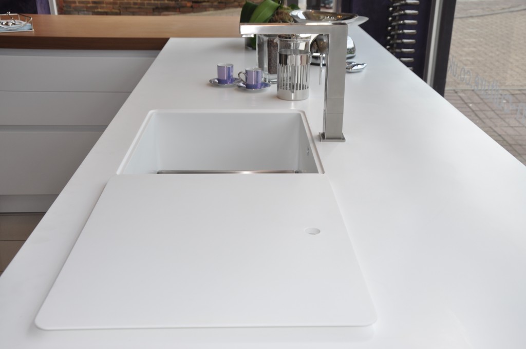 Custom Corian® Sink with Flush Cover