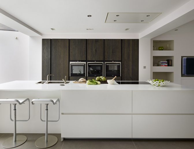 Glacier White Corian Kitchen