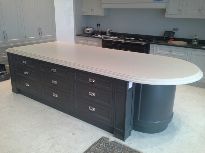 Hand Painted Corian® Kitchen with traditional edge profile Counter