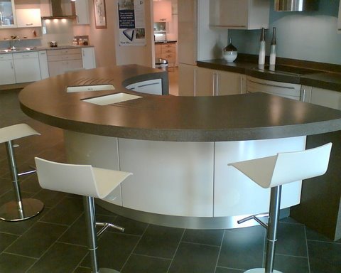 Canyon top with glacier  bowls curved drainers slab ends 80mm thermo formed facias