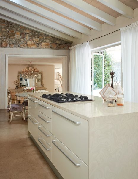 White Onyx Corian Kitchen