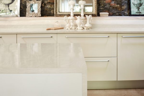 White Onyx Corian Kitchen