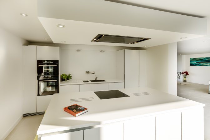 Glacier White Corian Kitchen