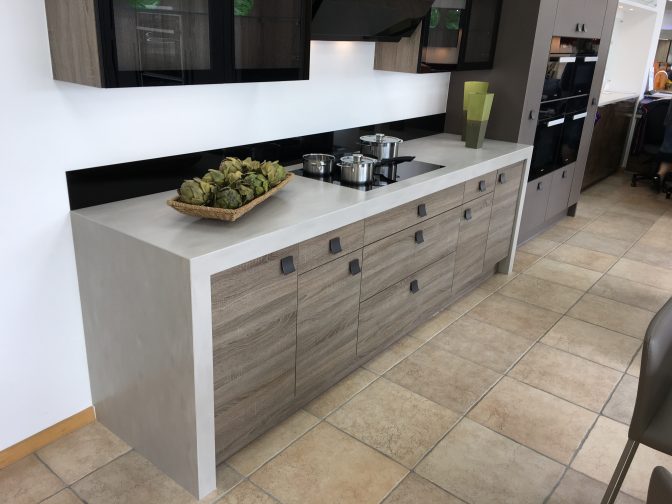 Neutral Concrete Corian Display